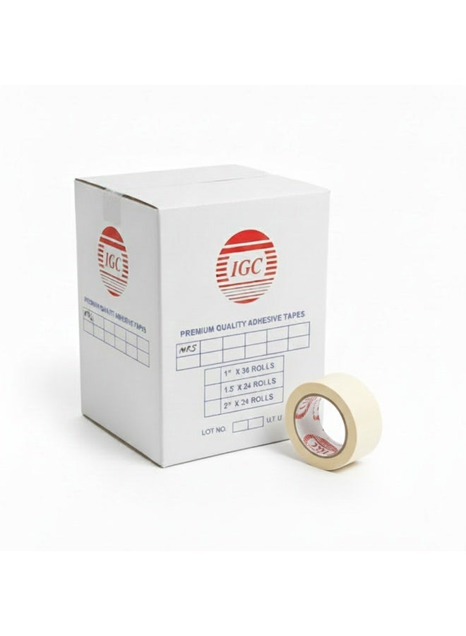 IGC Masking Tape 1" x 24 Yards (36 ROLLS/BOX) - Image 1